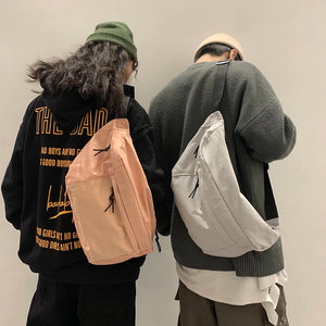 Canvas Fanny Pack Crossbody Bag Large Capacity Storage Waist Bag