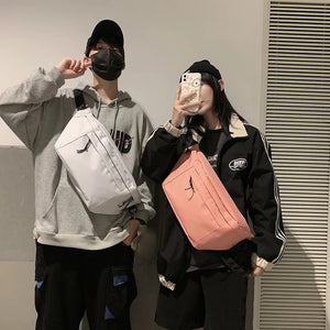 Canvas Waist Bag Large Capacity Fanny Pack Multi-Functional Chest Bags