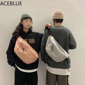 Canvas Fanny Pack Waist Bag for Men and Women, Large Capacity