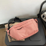 Canvas Waist Bag Large Capacity Fanny Pack Multi-Functional Chest Bags
