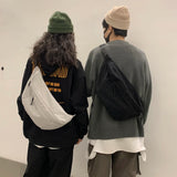 Canvas Fanny Pack Crossbody Bag Large Capacity Storage Waist Bag