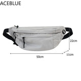 Canvas Fanny Pack Waist Bag for Men and Women, Large Capacity
