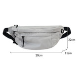 Canvas Fanny Pack Crossbody Bag Large Capacity Storage Waist Bag