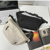 Canvas Fanny Pack Large Capacity Storage Waist Bag for Men Women
