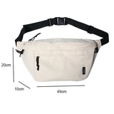 Canvas Fanny Pack Large Capacity Storage Waist Bag for Men Women