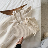 Straw Bucket Bag for Women Large Capacity Summer Beach Handbag