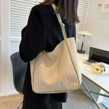 Large Capacity Straw Shoulder Bags Women Daily Office Ladies Casual Totes