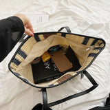 Large Capacity Straw Beach Bag Vintage Woven Shoulder Bag Raffia Circle