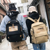 Large Capacity Canvas Backpack for Students Men Women Schoolbag