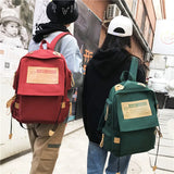 Large Capacity Canvas Backpack for Students Men Women Schoolbag