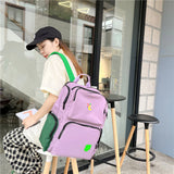 Large Capacity Student School Bag Hit Travel Daypacks Multi-pocket