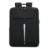 Large Capacity Men's Backpack Solid Color School Laptop Bag