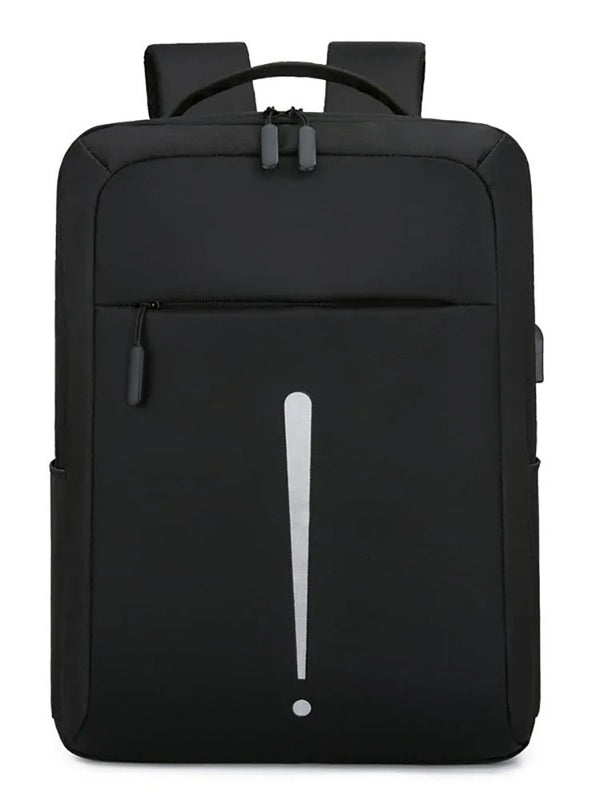 Large Capacity Men's Backpack Solid Color School Laptop Bag