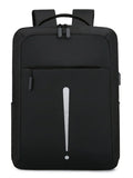 Large Capacity Men's Backpack Solid Color School Laptop Bag