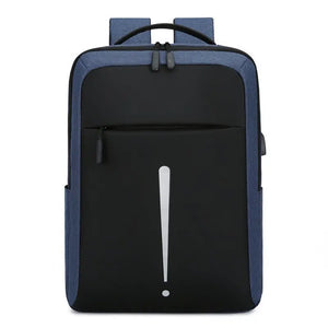 Large Capacity Men's Backpack Solid Color School Laptop Bag