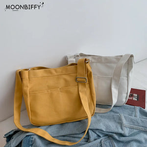 Large Capacity Canvas Shoulder Bag Female Handbag Satchel Crossbody Bag