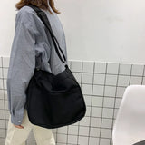 Large Capacity Canvas Shoulder Bag Women School Satchel Handbag