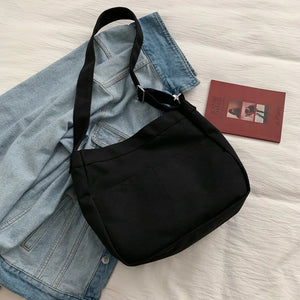Large Capacity Canvas Shoulder Bag Women School Satchel Handbag