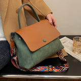 Large Capacity Suede Shoulder Crossbody Bag for Women Handbags Totes