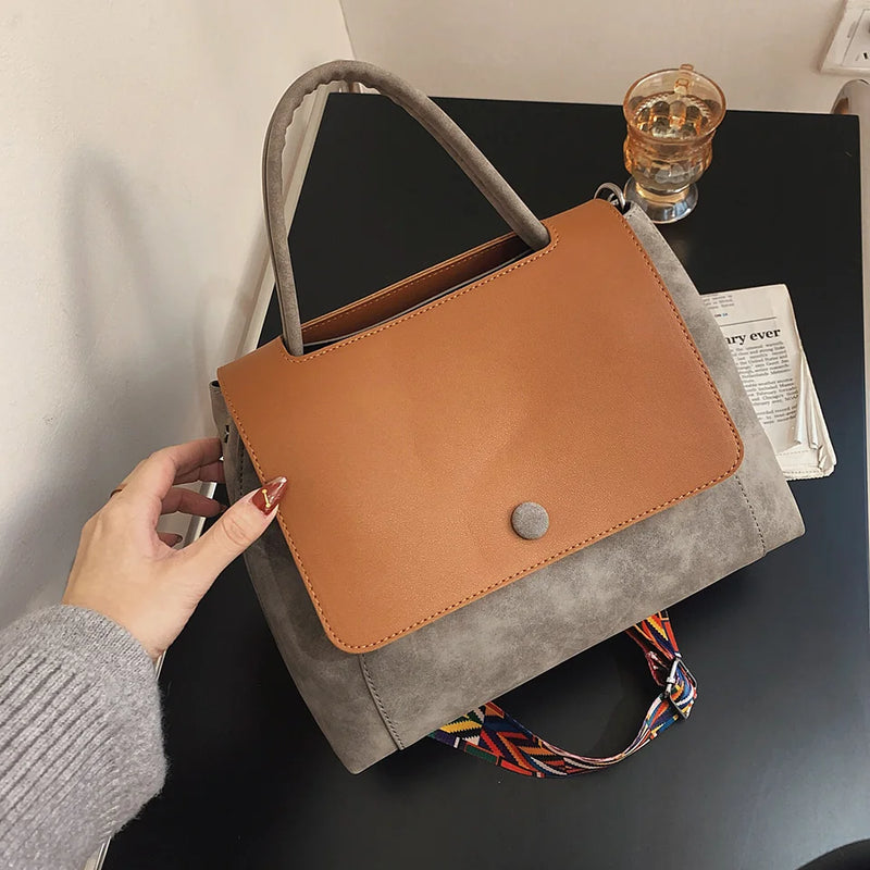 Large Capacity Suede Shoulder Crossbody Bag for Women Handbags Totes
