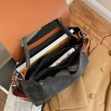 Large Capacity Suede Shoulder Crossbody Bag for Women Handbags Totes