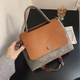 Large Capacity Suede Shoulder Crossbody Bag for Women Handbags Totes