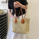 Large Capacity Summer Bags Female Handwoven Shoulder Tote Bag