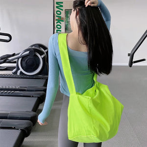 Large Capacity Eco-Friendly Nylon Tote Bag with Zipper for Women