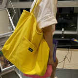 Canvas Shoulder Bag Large Capacity Tote Handbag