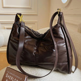 Large Capacity Tote Bag PU Leather Crossbody Bag