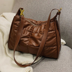 Large Capacity Tote Bag PU Leather Crossbody Bag