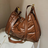 Large Capacity Tote Bag PU Leather Crossbody Bag
