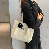Large Capacity Retro Shoulder Bag Women Pendant Commuter Tote Handbags