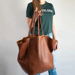 Large Capacity Tote Bags Women Shopper Bag PU Leather Shoulder Bags