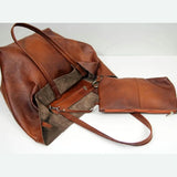 Large Capacity Tote Bags Women Shopper Bag PU Leather Shoulder Bags