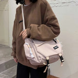 Large Capacity Tote Shoulder Bag Canvas Casual Handbag Female Crossbody Bags