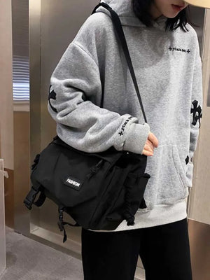Large Capacity Tote Shoulder Bag Canvas Casual Handbag Female Crossbody Bags