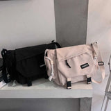 Large Capacity Tote Shoulder Bag Canvas Casual Handbag Female Crossbody Bags