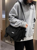 Large Capacity Tote Shoulder Bag Canvas Casual Handbag Female Crossbody Bags