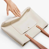Large Capacity Tote Shoulder Bags Women Panelled PU Leather School