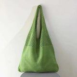Large Capacity Tote Beach Bag Women Shoulder Handbags Hollow Woven Knitted Braid