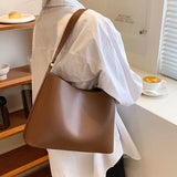 Large Capacity Totes Shoulder Bags for Women Solid Casual Female Handbags