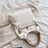 Large Capacity Tote Bag for Women Casual, Canvas Shopping Shoulder Messenger