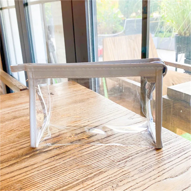 Large Transparent Makeup Bag Pencil Case School Stationery Storage