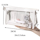 Large Transparent Makeup Bag Pencil Case School Stationery Storage