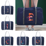 Large Capacity Travel Bag Folding Letter Print Weekend Bag