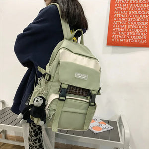 Large Capacity Teenage Girl Backpack Waterproof Schoolbag