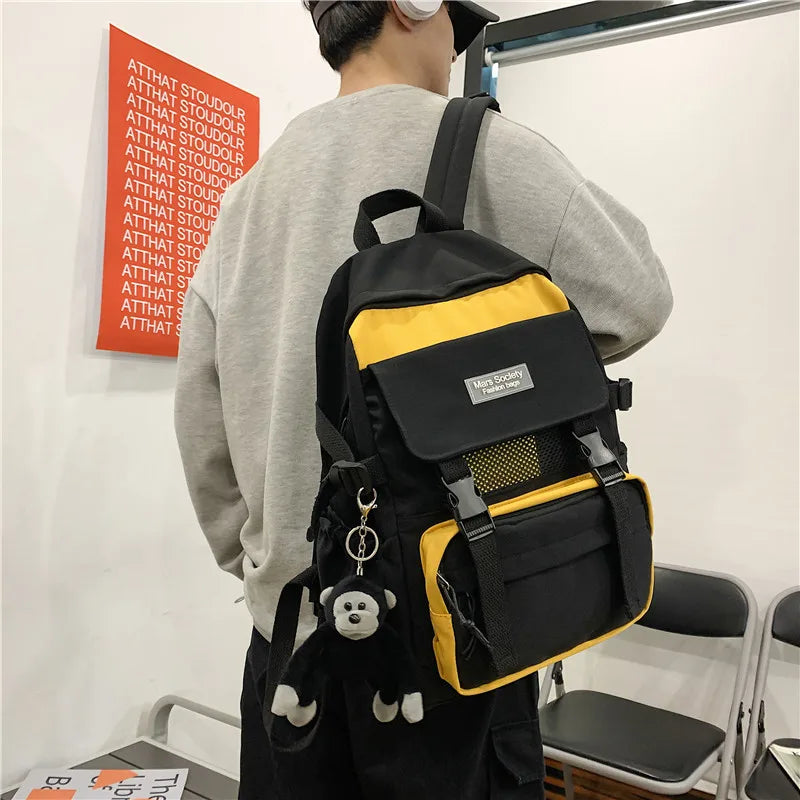 Large Capacity Teenage Girl Backpack Waterproof Schoolbag