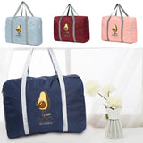 Large Capacity Travel Bags Avocado Print Organize Storage Luggage Handbag