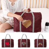 Love Print Large Capacity Travel Bag Duffle Weekend Bag Gym Shoulder Bag
